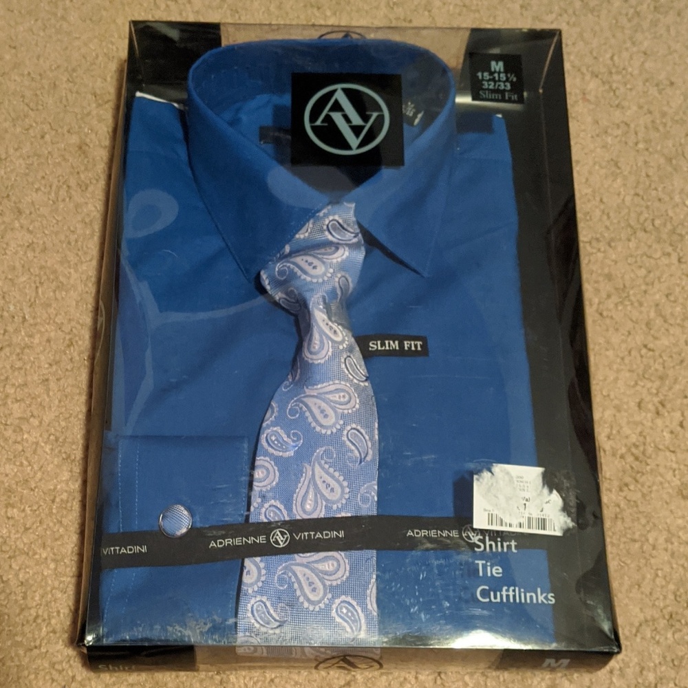 Adrienne Vittadini Mens Slim Fit Medium FrenchBlue